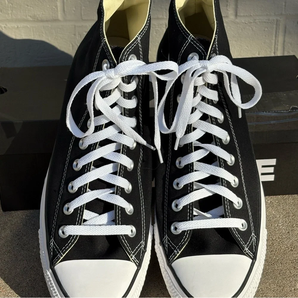 Converse Chuck Taylor All Star Canvas Unisex High Top Black Unisex M-15 W-17 - Picture 3 of 11